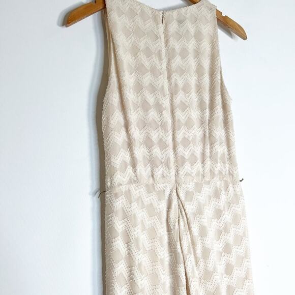 Anne Klein Vintage 90's Cream Pleated Textured Maxi Dress - Picture 12 of 14
